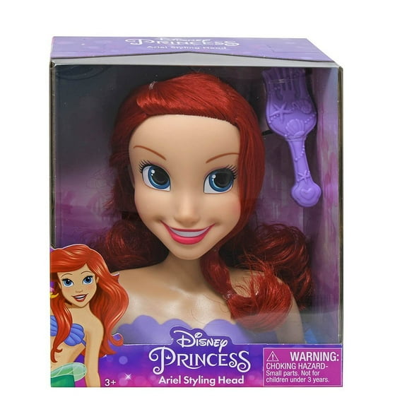 Disney Ariel Mini Styling Head Doll, 5.5" x 3.5" x 6.5", Ages 3