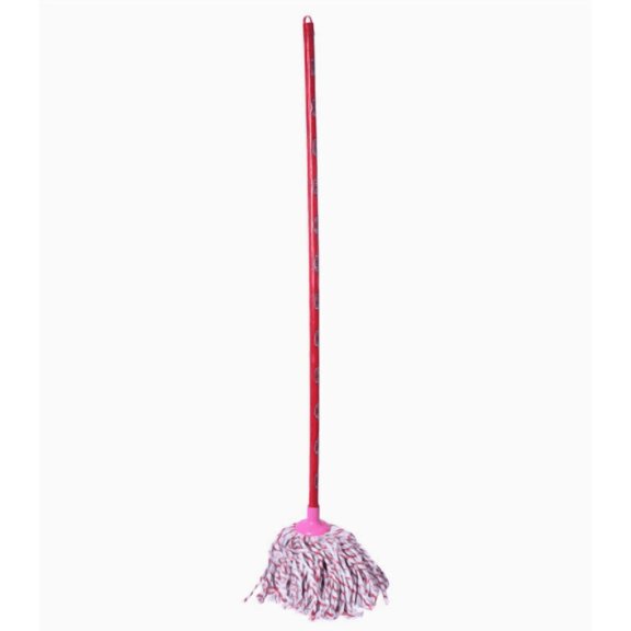 Classic Wooden Handle Disposable Cotton Mop, Pre-Moistened Strips Home Floor Cleaning Kit, One-Time Use Lazy Mop for Kitchen, Bathroom & Hardwood Floors