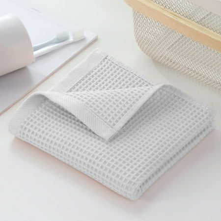 

Dadatutu Cotton Hand Face Towel Waffle Weave Kitchen Tea Towel Dish Towels Soft and Absorbent Bath Gym Towel Washcloths 13.8 X29.5 Household Supplies