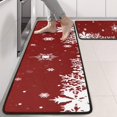 thumbnail image 2 of Kitchen Rugs Sets Of 2,Red Christmas Snowflake Pattern Anti Fatigue Kitchen Mat Rugs Non Slip Washable,Decorative Kitchen Floor Mats for Kitchen,Sink,Laundry,17"x47"+17"x47", 2 of 5