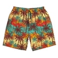 thumbnail image 5 of Goofa Colorful Hawaii Palms Printed Mens Swim Trunks Summer Quick Dry Short Beach Swimwear Bathing Suits-Small, 5 of 9