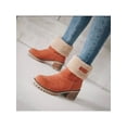 thumbnail image 4 of Gomelly Women's Winter Snow Boots Suede Chunky Block Heels Warm Fuax Mid-Calf Ankle Booties, 4 of 7