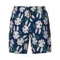 thumbnail image 4 of Lsque Mens Swim Trunks Cute Rabbit Pattern - Bathing Suit Compression Liner - Beach Swim Shorts Swimwear - (S-3XL) - Stretch Quick Dry -Large, 4 of 9