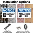 thumbnail image 3 of Garbage Can OSHA Notice Aluminum Sign 18 Inch x 12 Inch - 10 Pack, 3 of 8