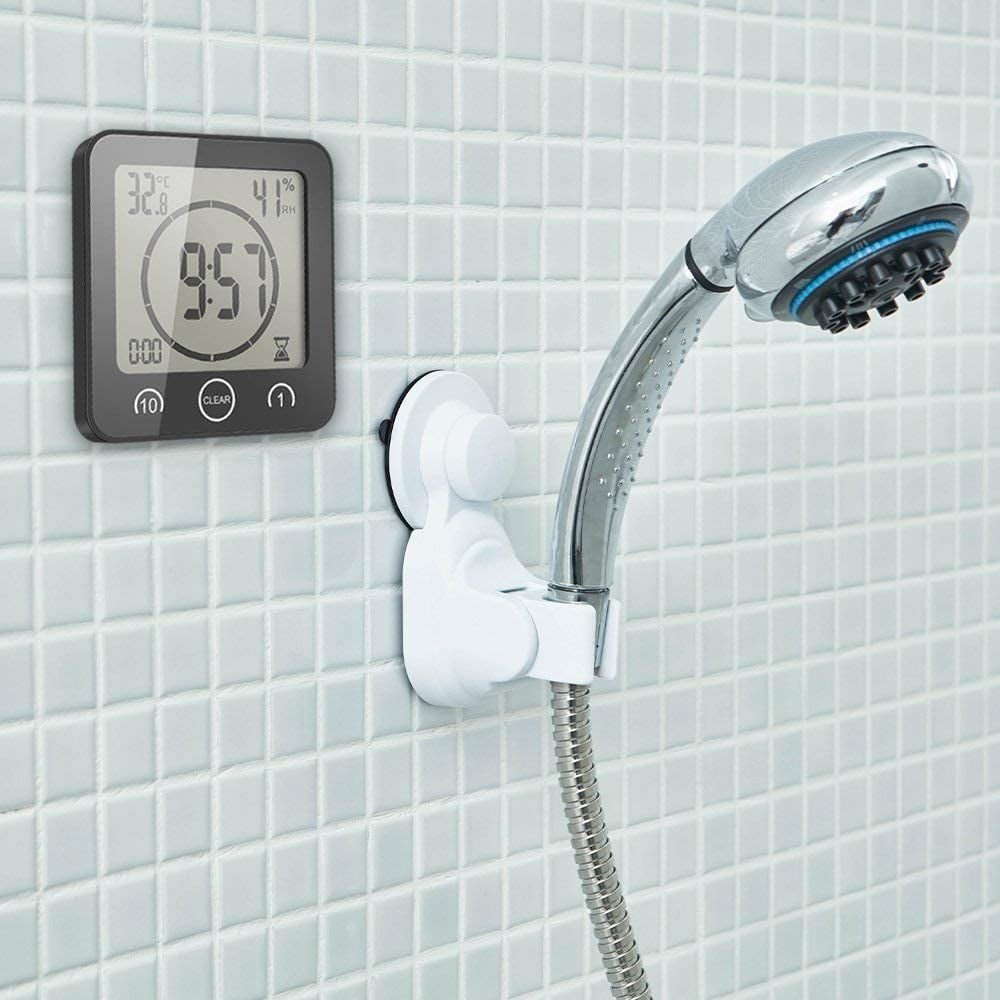 Shower Wall Clock Waterproof Digital Clock Kitchen Wall Clock
