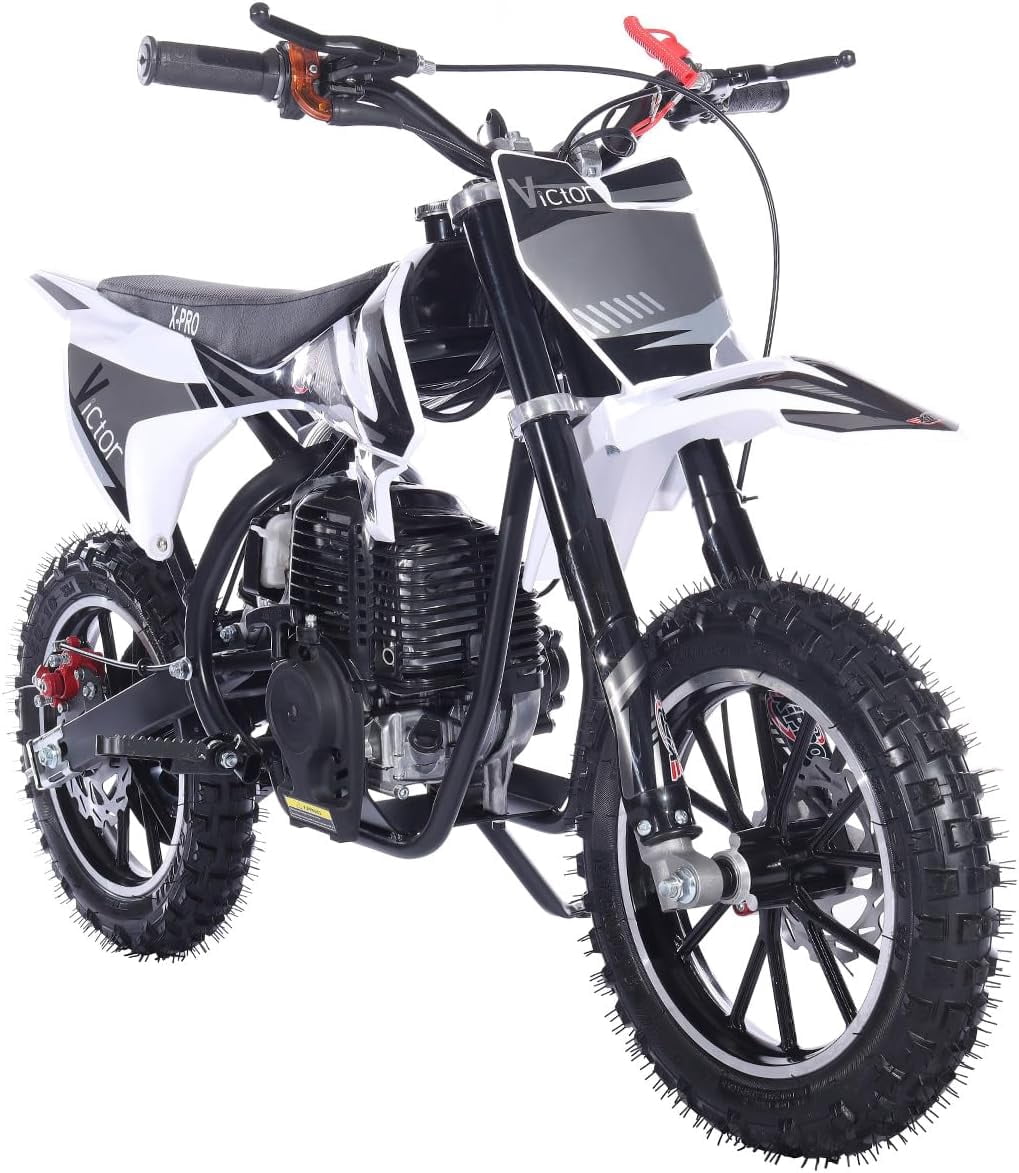 X-Pro Brand New VICTOR 40cc Gas Powered 4 Stroke Mini Pit Dirt Bike with Pull Start for kids 10" Wheels