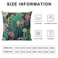 thumbnail image 6 of Acheng Watercolor Cactus Throw Pillow Cover Green Plants Succulent on Desert Exotic Blossom Cozy Square Cushion Case for Men Women Room Home Decor,2 Pcs White, 6 of 6