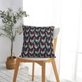 thumbnail image 5 of Pofeuu Bohemian Chicken Print Double-sided plush pillowcase Square Throw Pillow Covers Pillows Cover for Living Room Bedroom Sofa Couch Cushion Cover（No pillow core）-22"x22", 5 of 7