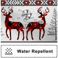 thumbnail image 3 of Christmas Shower Curtain, Red Xmas Deer Shower Curtain Snowflake Pine Shower Curtain with Hooks for Christmas New Year Bathroom Decor, 72x72 Inch, 3 of 6