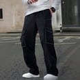 thumbnail image 2 of Men's Cargo Work Pants Durable Ripstop Twill Woven Cargo Pants Contrast Stitch Multi Pocket Loose Straight Leg Work Trousers Casual Outdoor Tactical Pants For Walking Skateboarding, 2 of 4
