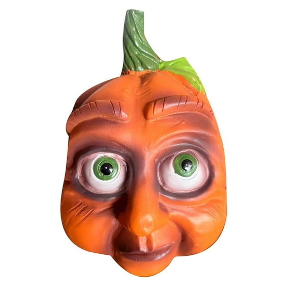 Meitianfacai Halloween Creative Pumpkins Head, Funny Resin Pumpkins Sculpture with Faces, Halloween Pumpkin Decorations Statue for Party Home Table Decor Outdoor Garden Patio Scene Decor Props