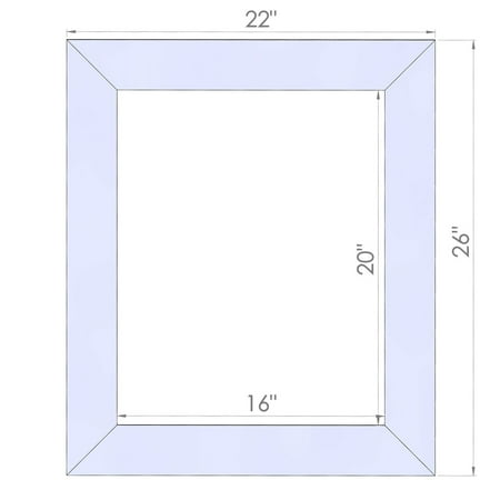 TRINITY - DRAKESTONE | 22x26 Barnwood Mirror | White Wash - White Wash