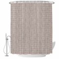 thumbnail image 2 of Taupe Plaid Shower Curtains for Bathroom, Farmhouse Buffalo Checkered Gingham Waterproof Fabric Shower Curtain, Decorative Bathroom Curtain for Bathtub, 72"x84", No Hooks Included, 2 of 9