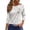 80# White, variant on Women Blouses Dressy Casual 3/4 Sleeve Round Neck Plus Size Floral Print Loose Fit Tunic Tops for Summer White L