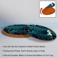 thumbnail image 4 of Mermaid Microfiber Leather Round Coaster Set (6PCS) - 11x11 cm/4.3x4.3 in, Absorbent Drink Coasters with Holder Storage Stand, Heat, for Home and Kitchen Décor, 4 of 6