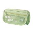 thumbnail image 1 of Estuche para lápices Moon Light Hope Green Canvas de gran capacidad, 1 of 2