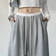 thumbnail image 4 of Pantalones deportivos con cordón elástico para mujer: pantalones casuales de cintura alta, mezcla de poliéster, corte holgado, tallas M-XXXL, primavera/otoño/invierno, 4 of 5
