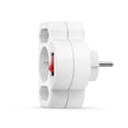 thumbnail image 4 of Adaptador de Enchufe 3 Vías con Interruptor 2 Euroenchufes y 1 Toma Tierra Blanco, 4 of 6