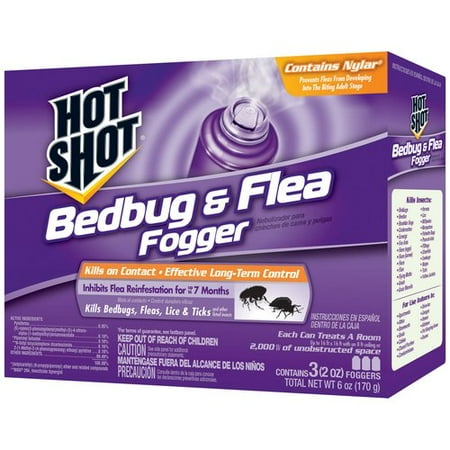 hot shot bedbug & flea fogger insecticide, 3 ct, 6 oz - walmart hot shot bedbug & flea fogger insecticide, 3 ct, 6 oz - walmart