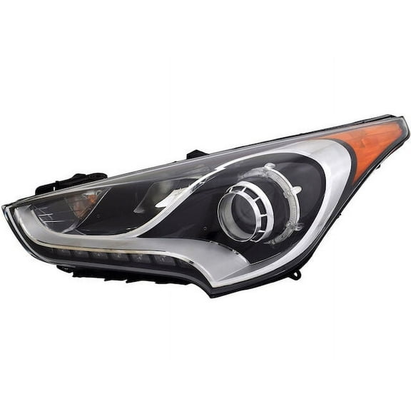 Left Driver Side Headlight Assembly - Compatible with 2013 - 2017 Hyundai Veloster 2014 2015 2016