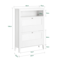 thumbnail image 2 of SoBuy FSR152-W Hallway Shoe Cabinet Shoe Rack Shoe Storage Cupboard Organizer, 2 of 8