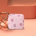 thumbnail image 3 of 2Pcs Multipurpose Napkin Storage Bags Nursing Liners Pads Pouch Zipper Closure Makeup Organizer Small for Outdoor Earphones Office Lipstick Pink Peach Blue, 3 of 8