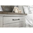 thumbnail image 2 of Bear Creek Rustic Ivory Wood Two Drawer Nightstand White, 2 of 14
