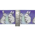 thumbnail image 4 of IBA Indianbeautifulart Blue Rabbit Animal Printed Ribbon Trim 9 Yards Velvet Fabric Laces For Crafts Sewing Accessories 4 Inches, 4 of 6