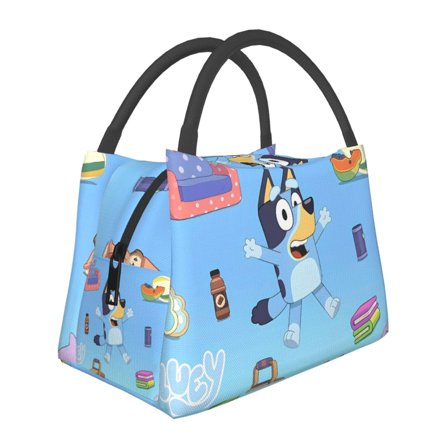 Saiise Bluey Print Lunch Bag for Women & Men Adult Insulated Lunch Box,Leakproof Cooler Food Lunch Containers Reusable High Capacity Lunch Tote Bags for Work, Travel, Outdoor