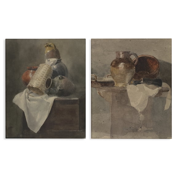 Stupell Industries Vintage Sundries Still Lifes Food & Beverage Painting Wrapped Canvas Art Print Wall Art, 16 x 20, Set of 2