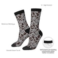 thumbnail image 4 of Bingfone Compression Socks for Women and Men Long Socks for Running Athletic Cycling Nurse- Brown Moose with Pinecones, 4 of 6