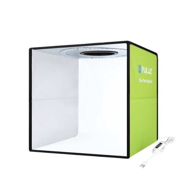 Fotografía Mini carpa portátil con luz LED para sala de sesiones fotográficas, caja de luz plegable con fondo de 6 colores AweSitey EL5635-00B