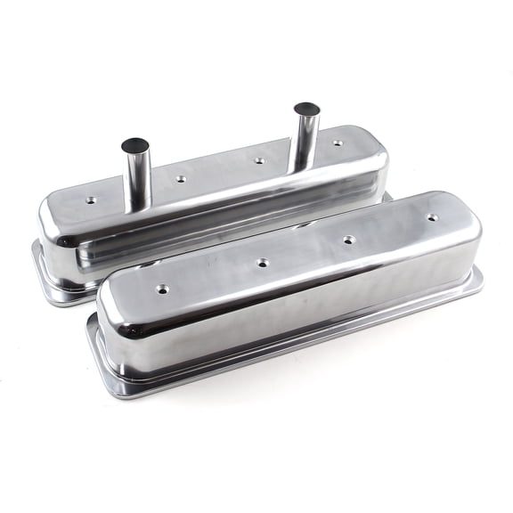 Speedmaster PCE314.1026 Compatible with Chevy SBC 350 Center Bolt Polished Aluminum Circle Track Valve Cover - Tall