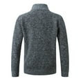 thumbnail image 4 of Herrnalise Men's Fashion Autumn And Winter Plaid Hooded Fleece Knitted Sweater Sweater Jacket Dark Gray, 4 of 4