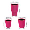 thumbnail image 2 of Uxcell Neoprene Insulated Reusable Coffee Tea Cup Sleeves Rose Red 3in 1 set, 2 of 7