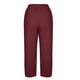 thumbnail image 4 of Pantalones rectos largos sueltos de algodón de verano de cintura alta informales para mujer Fridja  alkflakhf33669, 4 of 7