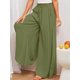 thumbnail image 5 of Pantalones Casuales de Cintura Alta para Mujer, de Color Liso, Largos y Anchos, con Bolsillos, para y Otoño. Verde S, 5 of 8