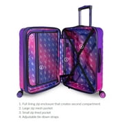 iFLY Fibertech 3-Piece Expandable Hardside Spinner Luggage Set – 20 Carry-On, 24 & 28 Checked, Midnight Berry