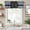 Black White Blue, variant on Red American Flag Farmhouse Short Window Curtain Valances, Black White Striped US Flag Stars Rod Pocket Kitchen Valances for Living Room Bedroom Bathroom Cafe 42" x 12"
