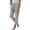 Grey, variant on Pants For Women Ladies Summer Elastic High Waist Solid Color Cotton Linen Wide Leg Loose Pants