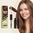 thumbnail image 6 of Hair Color Stick 2-in-1 Brush Pen for Gray Hair Coverage, Temporary Root Concealer Waterproof Long-Lasting Medium Brown 5ml, Instant Touch Up for White Regrowth at Hairline Temples Part Lines, 6 of 8