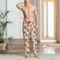 thumbnail image 2 of Fuzoiu Pineapple Flower Print Men's Pajama Pants,Lounge Pants for Men,Lounge PJ Bottoms,Sleepwear Pants with Drawstring Pockets -Medium, 2 of 6