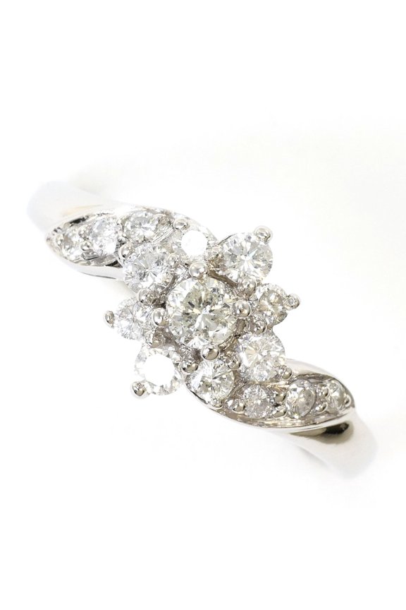 Pre-Owned PT900 Platinum Ring with 0.50ct Diamond, Certificate of Authenticity Included, Total...