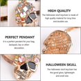thumbnail image 5 of Llavero de coche Llavero de Halloween Llavero de calavera con diamantes de imitación Llavero punk Bolsa de Halloween Encanto Bolso Encantos Decoración Regalos (Oro), 5 of 5