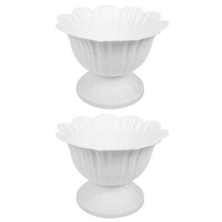 

Hemoton 2pcs European Style Plastic Flowerpots Flower Holders Flower Containers