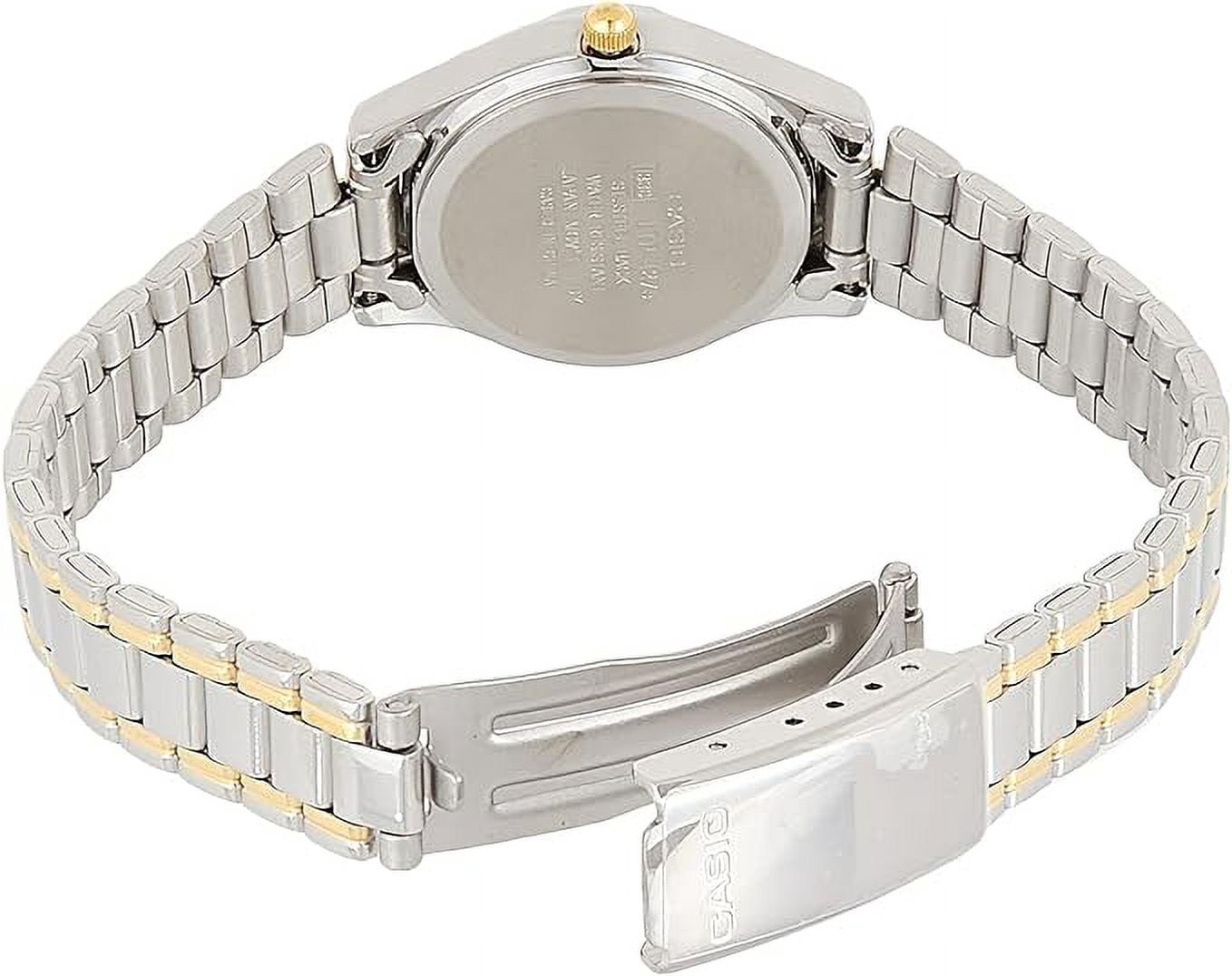 Casio Women's Classic Stainless Steel Silver/Gold Watch Quartz Mineral Crystal LTP-1275SG-7B