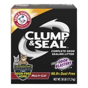 ARM & HAMMER Clump & Seal Cat Litter Multi-Cat Complete Odor Sealing Clay Clumping Cat Litter, 38 lb