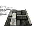 thumbnail image 5 of HR Square Pattern Area Rug 8x10 [7'.5" x 10'.5"] Geometric Contemporary Modern Black & Grey Carpet Comfy shed Free Stain Resistant, 5 of 9