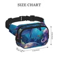 thumbnail image 4 of Adobk Sac Banane Carré à Double Couche Motif Tortue Dauphin Pieuvre sous-Marine pour Extérieur, Voyage, Sports - Sangle de Taille Réglable, Poches Zippées Durables, 4 of 9