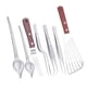 thumbnail image 2 of Juego de utensilios de emplatado, pinzas de cocina con agarre cómodo y pinzas de precisión 7 piezas, 2 of 9